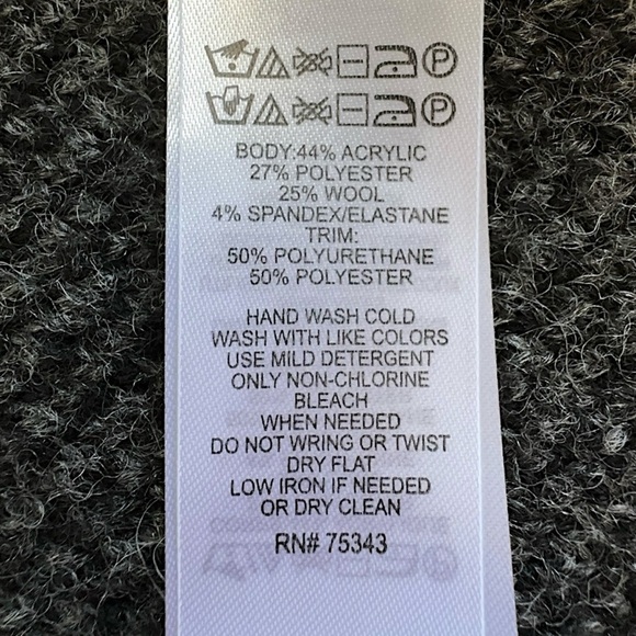 ADRIENNE VITTADINI | NWOT WOOL BLEND WRAP FRONT SINGLE BUTTON COAT SWEATER | XS - Picture 11 of 12